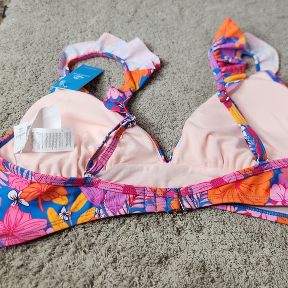 Cupshe Floral Rufled Bralette & High Waist Bikini Set L - Picture 16 of 16